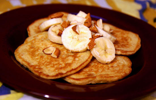 Banana Almond Oatmeal Pancakes Banana Almond Oatmeal Pancakes