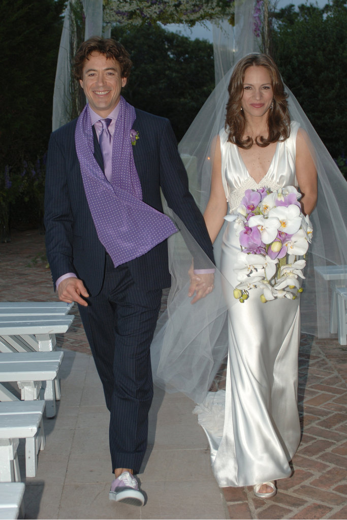 Robert Downey Jr. took bride Susan Levin by the hand in August 2005.
Robert Downey Jr. took bride Susan Levin by the hand in August 2005.