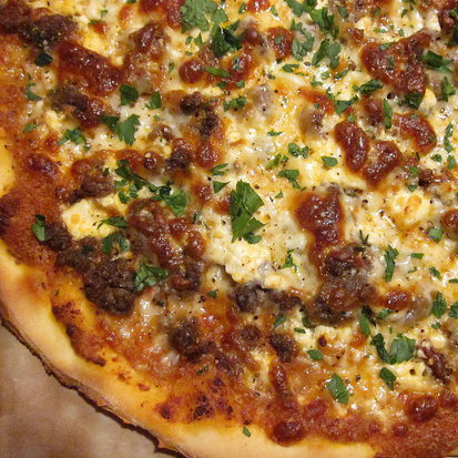 Lamb Romesco Pizza Lamb Romesco Pizza