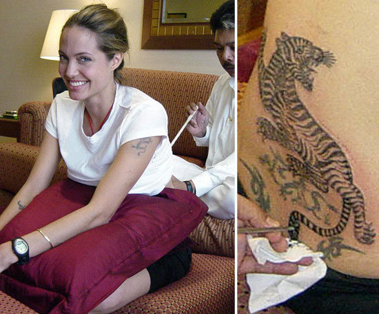 Angelina Jolie Sat For Thai Tattoo Master Sompong Kanphai In Stars With Ink Pictures Of