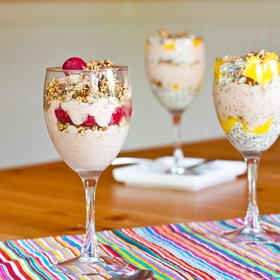 Cherry-Banana Parfaits Cherry-Banana Parfaits