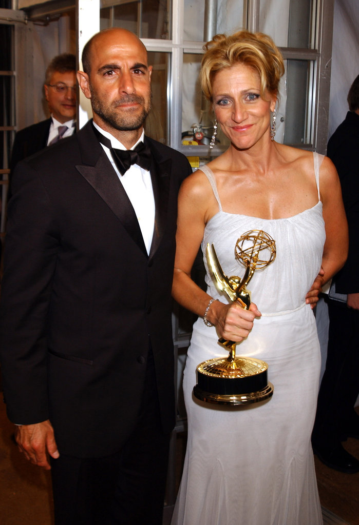 Edie Falco, joined by Stanley Tucci, went home with the award for lead actress in a drama series in 2003.
Edie Falco, joined by Stanley Tucci, went home with the award for lead actress in a drama series in 2003.