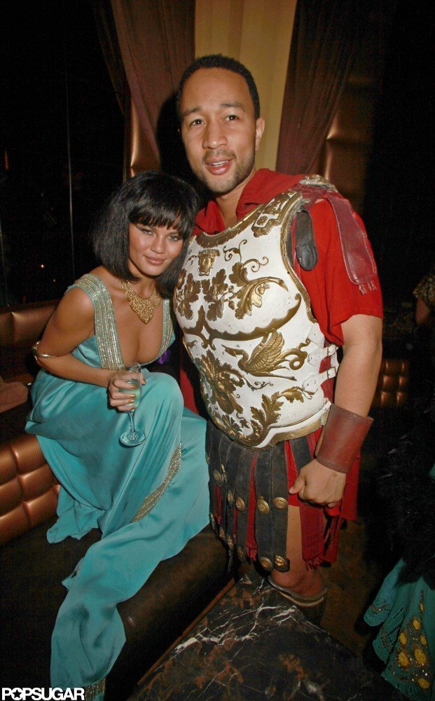 John Legend and Chrissy Teigen as Cleopatra and a Gladiator