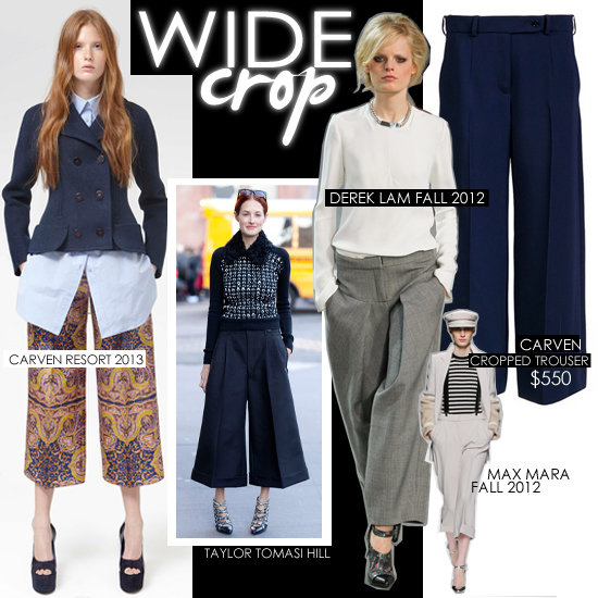 Fall 2012 Fashion Trends: Wide-Leg Cropped Pants Fall 2012 Fashion Trends: Wide-Leg Cropped Pants
