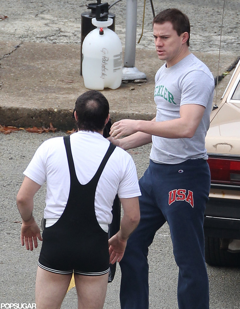Channing Tatum on the Foxcatcher Set in Pittsburgh