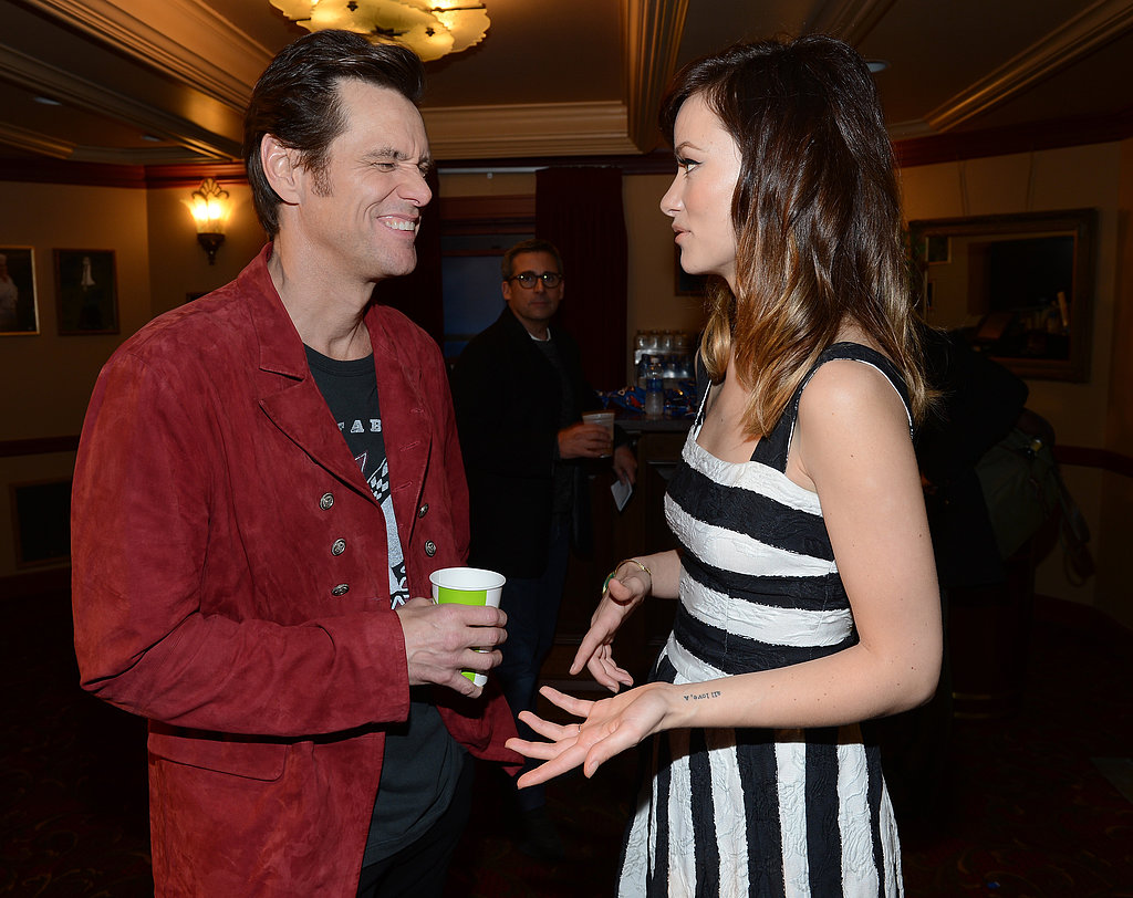 Jim Carrey and Olivia Wilde chatted at the 2013 SXSW Music, Film + Interactive Festival in Texas.
Jim Carrey and Olivia Wilde chatted at the 2013 SXSW Music, Film + Interactive Festival in Texas.