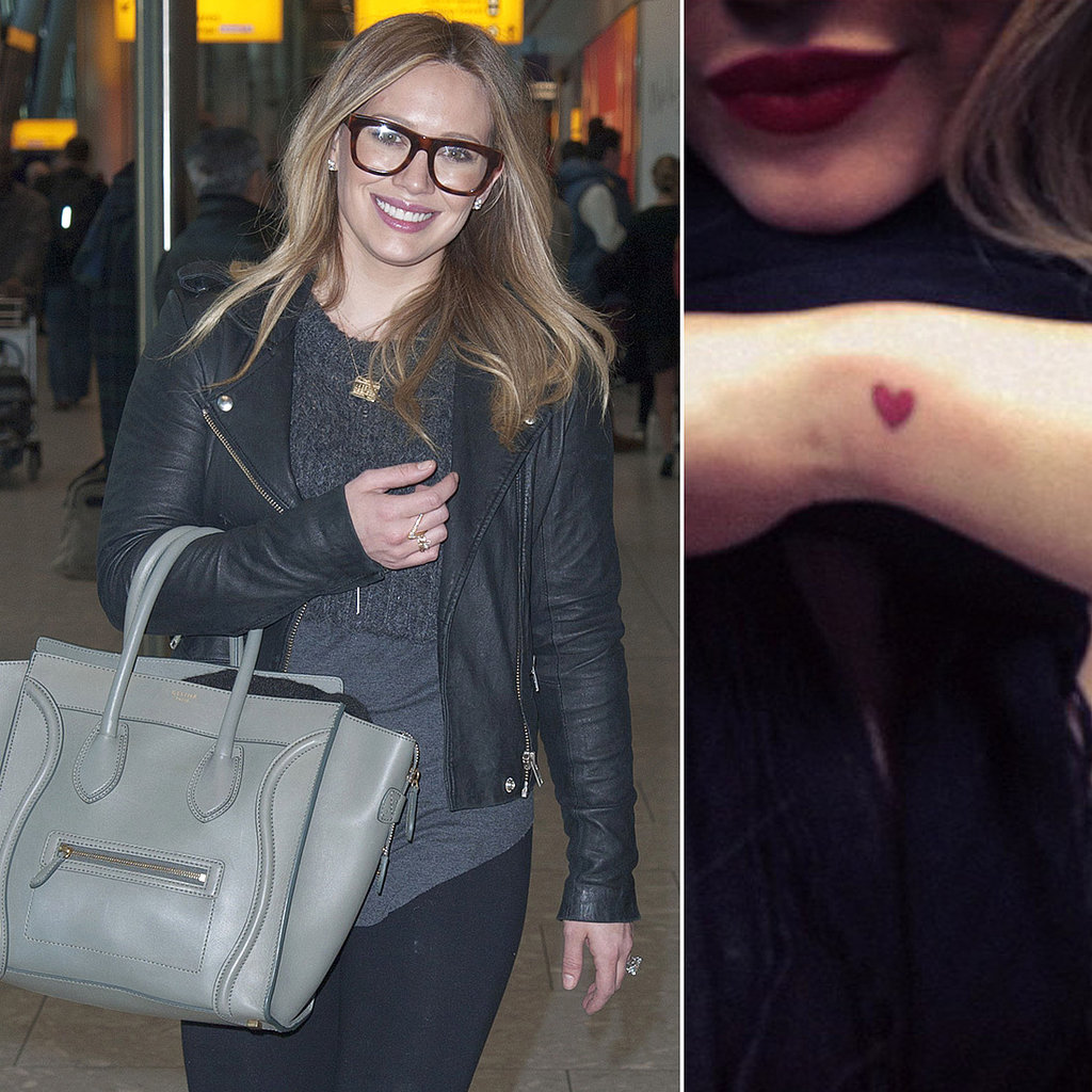 Hilary Duff shared the love by posting a picture of her heart tattoo on Instagram with the caption, "All is full of love."
Source: FameFlynet, Instagram user HIlaryDuff
Hilary Duff shared the love by posting a picture of her heart tattoo on Instagram with the caption, "All is full of love."
Source: FameFlynet, Instagram user HIlaryDuff