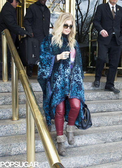 Fergie left a building in NYC. Fergie left a building in NYC.