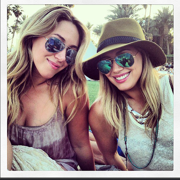 Haylie and Hilary Duff put their shades on while taking a break from Coachella festivities during day one.
Source: Instagram user haylieduff
Haylie and Hilary Duff put their shades on while taking a break from Coachella festivities during day one.
Source: Instagram user haylieduff