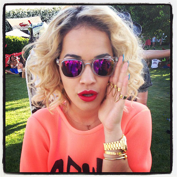 Rita Ora showed off her purple shades and filled her fans in on her Coachella weekend on Sunday.
Source: Instagram user ritaora
Rita Ora showed off her purple shades and filled her fans in on her Coachella weekend on Sunday.
Source: Instagram user ritaora