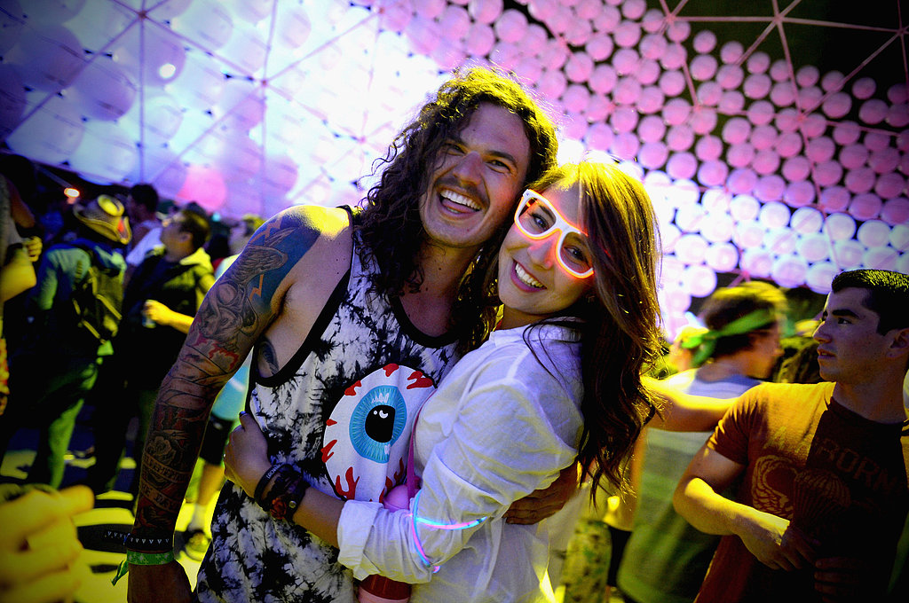 A couple glowed at the Coachella music festival in Indio, CA.
A couple glowed at the Coachella music festival in Indio, CA.
