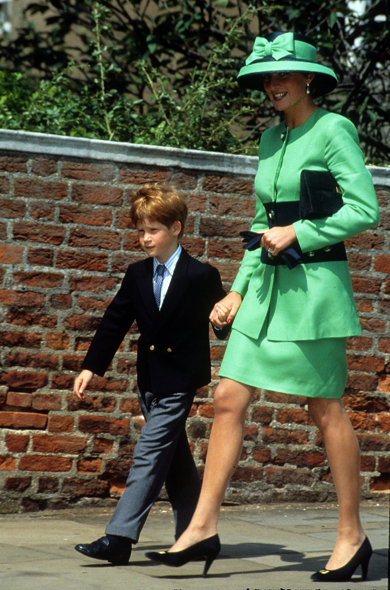 In July 1992, a chic Princess Diana walked hand in hand with Prince