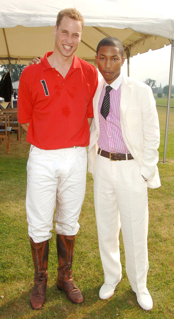 Prince William met Pharrell Williams in July 2006 at the Audi Polo Challenge in Midhurst, England.
Prince William met Pharrell Williams in July 2006 at the Audi Polo Challenge in Midhurst, England.