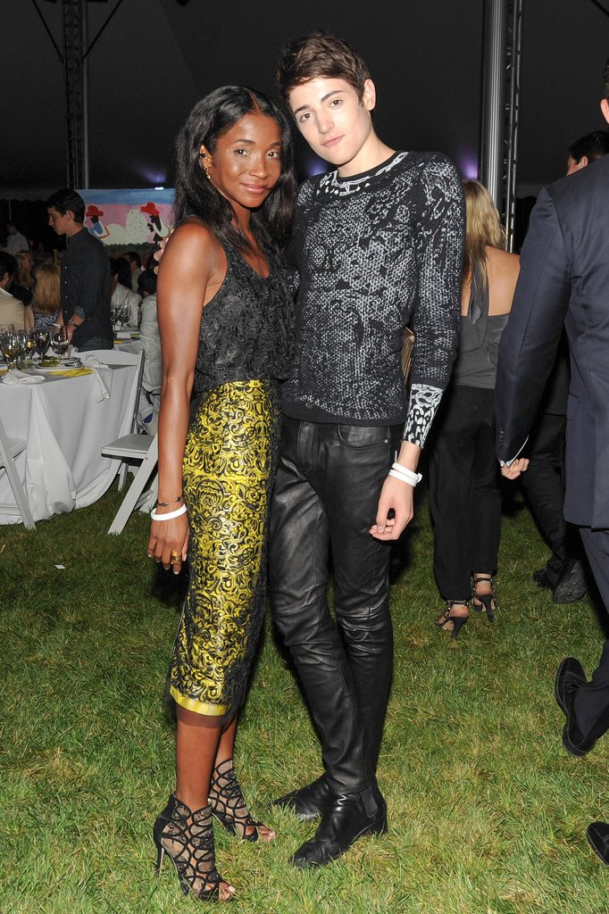 Wearing coordinated dark hues, Genevieve Jones (in Gabriela Cadena) and Harry Brant feted the Watermill Center at the annual Summer benefit.
Wearing coordinated dark hues, Genevieve Jones (in Gabriela Cadena) and Harry Brant feted the Watermill Center at the annual Summer benefit.