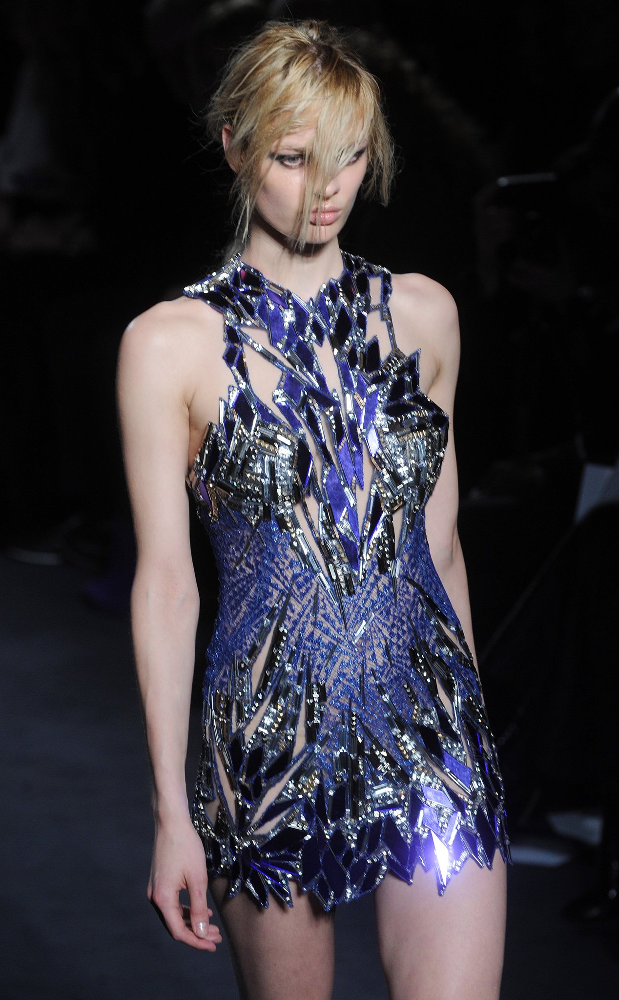Reptilian Reflective Panels Made Up This Skimpy Party Dress For Runway Retrospective Julien