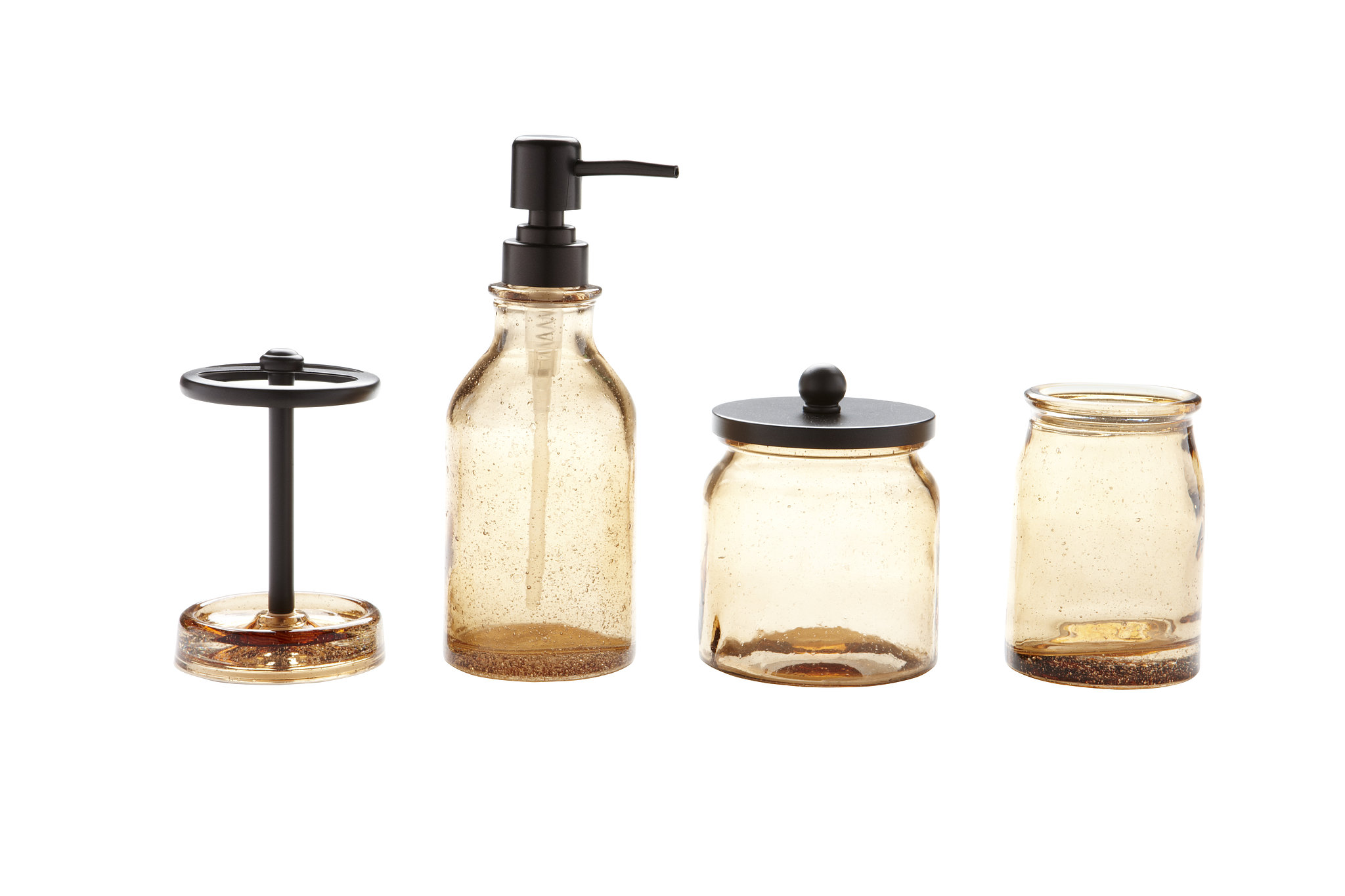 Add some sparkle to your bathroom with this toothbrush holder, soap