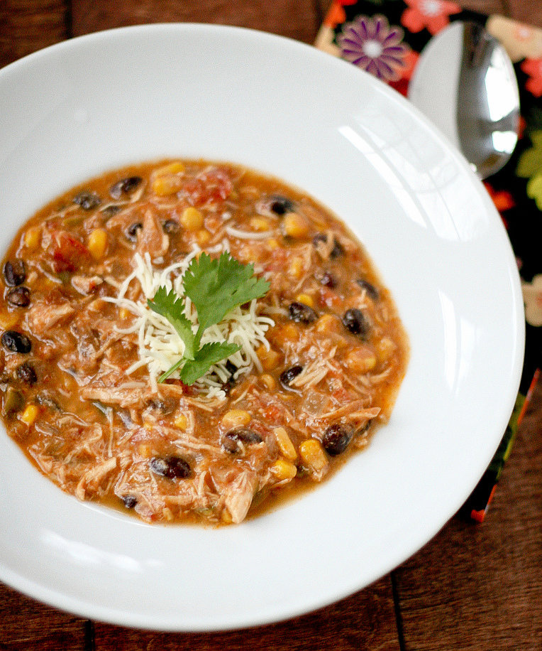 Slow Cooker Chicken Enchilada Soup