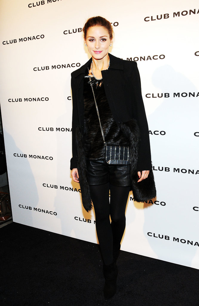 While celebrating Club Monaco's store opening, Olivia opted for cool, all-black layers.
While celebrating Club Monaco's store opening, Olivia opted for cool, all-black layers.