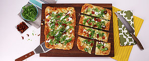 Aida Mollenkamp's Game-Day-Ready Bacon and Arugula Flatbread Aida Mollenkamp's Game-Day-Ready Bacon and Arugula Flatbread