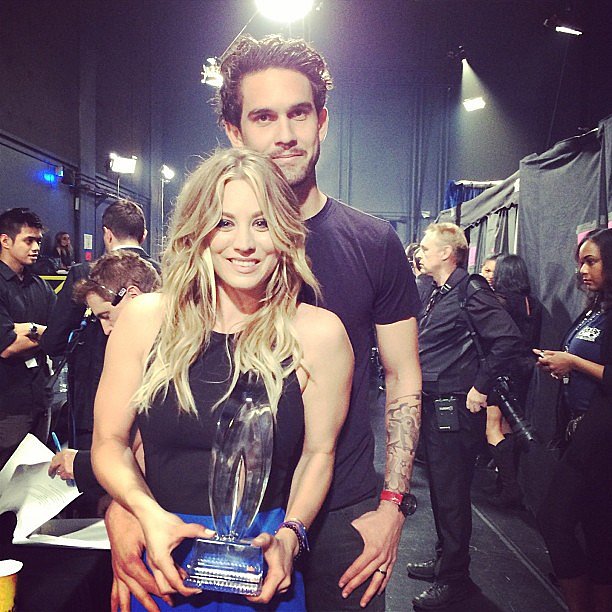 Kaley Cuoco posed backstage with her new husband — and new People's