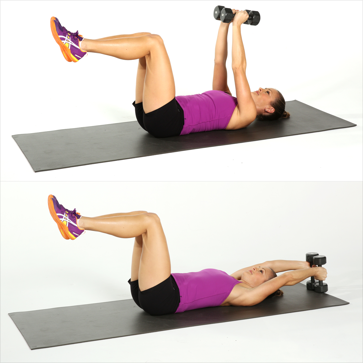 Lying Overhead Reach Melt Fat, Build Muscle Dumbbell Blast Circuit