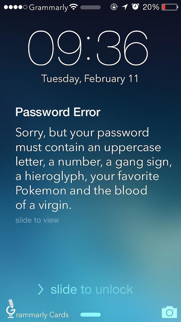 Running Out of Password Ideas Running Out of Password Ideas