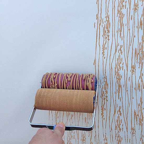 Use Rollers to Get the Wallpaper Effect 30 Clever Home Hacks For