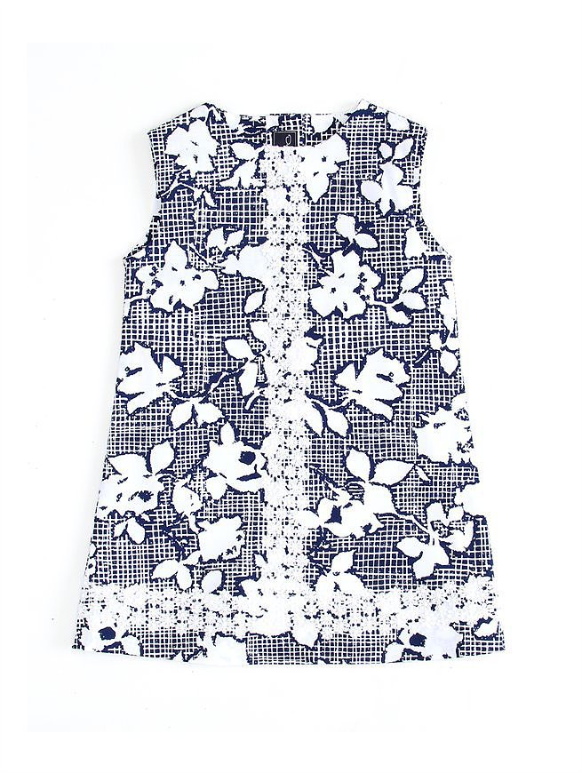 Oscar de la Renta Etched Rose Dress Oscar de la Renta Etched Rose Dress