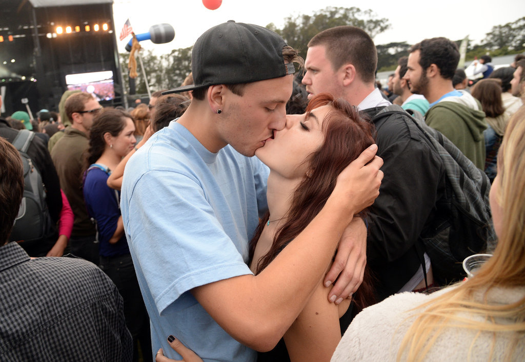 A couple wasn't shy to show some PDA at Outside Lands in San Francisco, CA.
A couple wasn't shy to show some PDA at Outside Lands in San Francisco, CA.