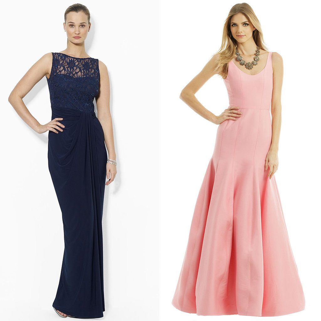 Ralph Lauren Classic Ralph Lauren offers up a few simple but chic bridesmaid styles from its Lauren label, including this lace-accented gown ($170).
Rent the Runway If you've got a gaggle of 10 maids, Rent the Runway might not quite work out. But just a few? Organize your girls and have them reserve dresses far in advance to avoid any headache-inducing panics when a certain size is all booked up for the big weekend. Our obsession is this petal pink Halston Heritage beauty ($125 to rent).
Club Monaco If 20-something sophistication is easy to achieve with a quick stop in this retailer, the same could be said for dresses that will easily transition to a party frock (in other words, don't expect a lot of floor sweepers).
Ralph Lauren Classic Ralph Lauren offers up a few simple but chic bridesmaid styles from its Lauren label, including this lace-accented gown ($170).
Rent the Runway If you've got a gaggle of 10 maids, Rent the Runway might not quite work out. But just a few? Organize your girls and have them reserve dresses far in advance to avoid any headache-inducing panics when a certain size is all booked up for the big weekend. Our obsession is this petal pink Halston Heritage beauty ($125 to rent).
Club Monaco If 20-something sophistication is easy to achieve with a quick stop in this retailer, the same could be said for dresses that will easily transition to a party frock (in other words, don't expect a lot of floor sweepers).