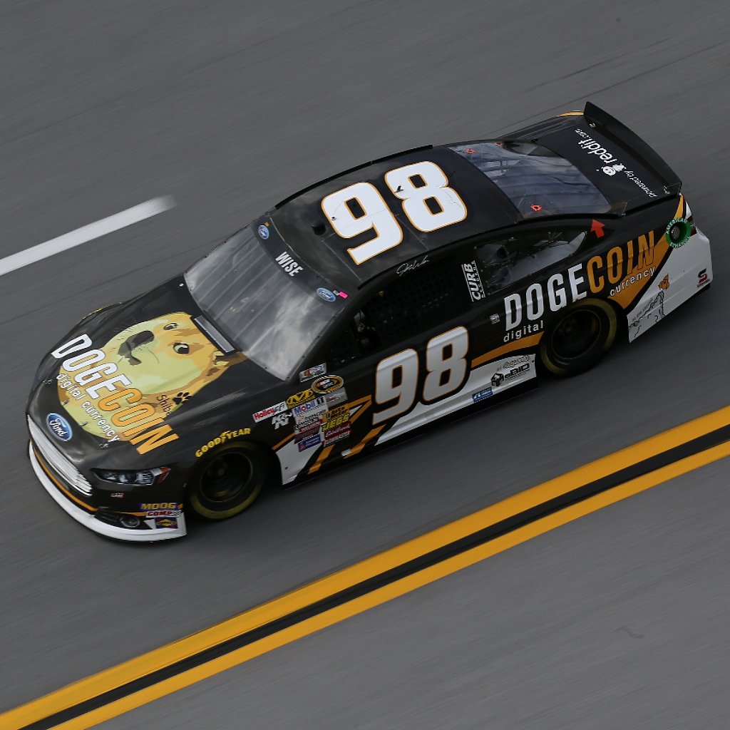 dogecoin nascar driver