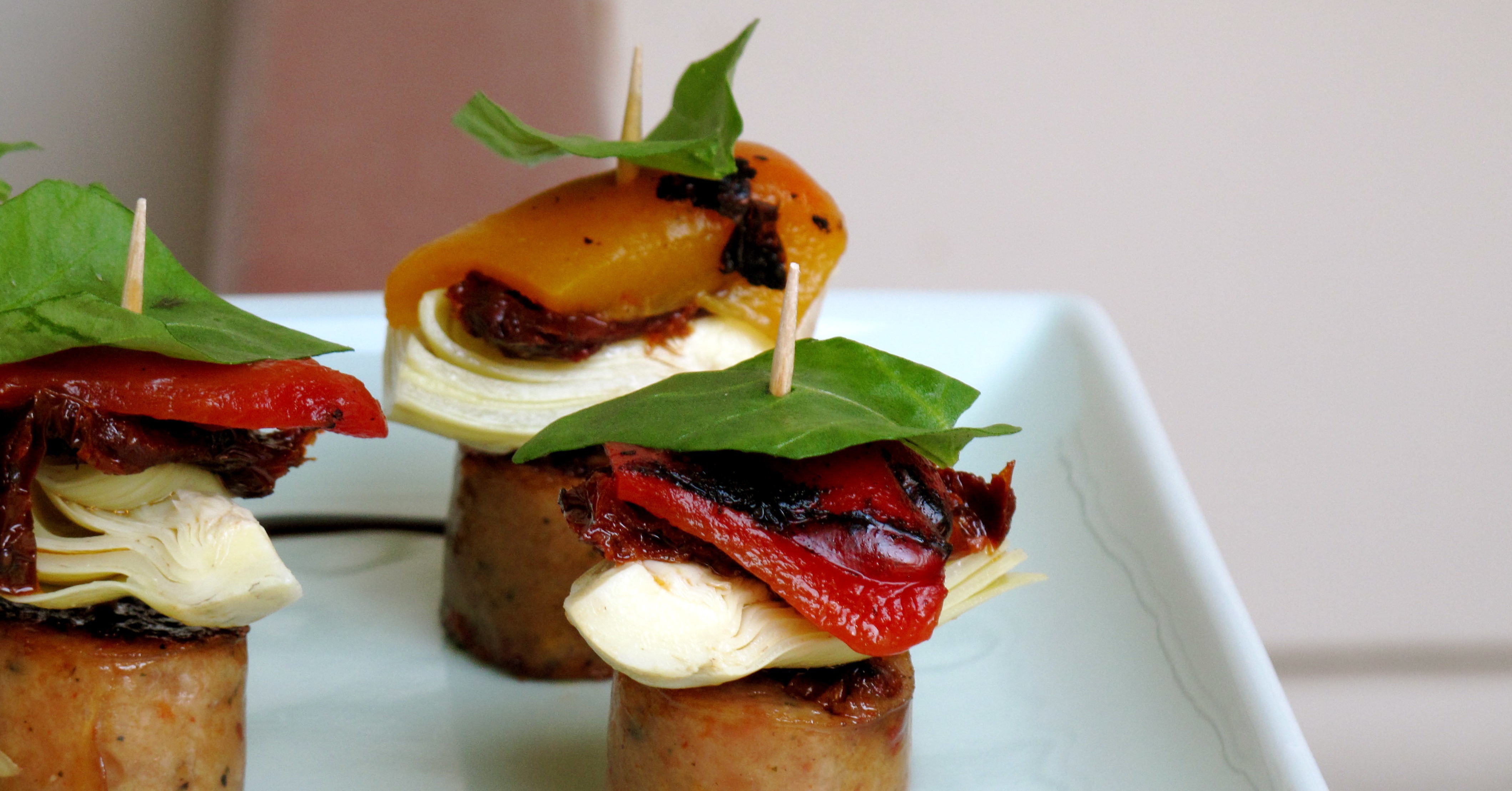 Antipasto Skewers 15 Classy Bites to Pass Around at a Wedding