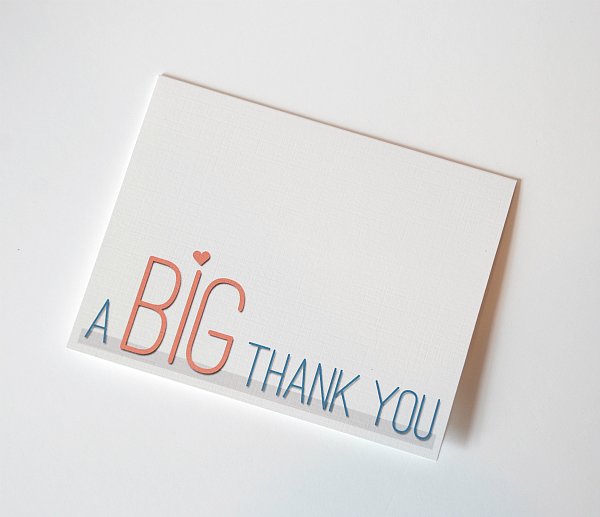 Fun Font Thank You Card Fun Font Thank You Card