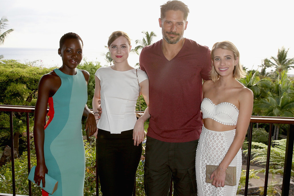 Lupita Nyong'o, Evan Rachel Wood, Joe Manganiello, and Emma Roberts posed at the Maui Film Festival on Wednesday.
Lupita Nyong'o, Evan Rachel Wood, Joe Manganiello, and Emma Roberts posed at the Maui Film Festival on Wednesday.