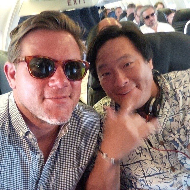 Tyler Florence and Ming Tsai Relaxed in First Class Tyler Florence and Ming Tsai Relaxed in First Class