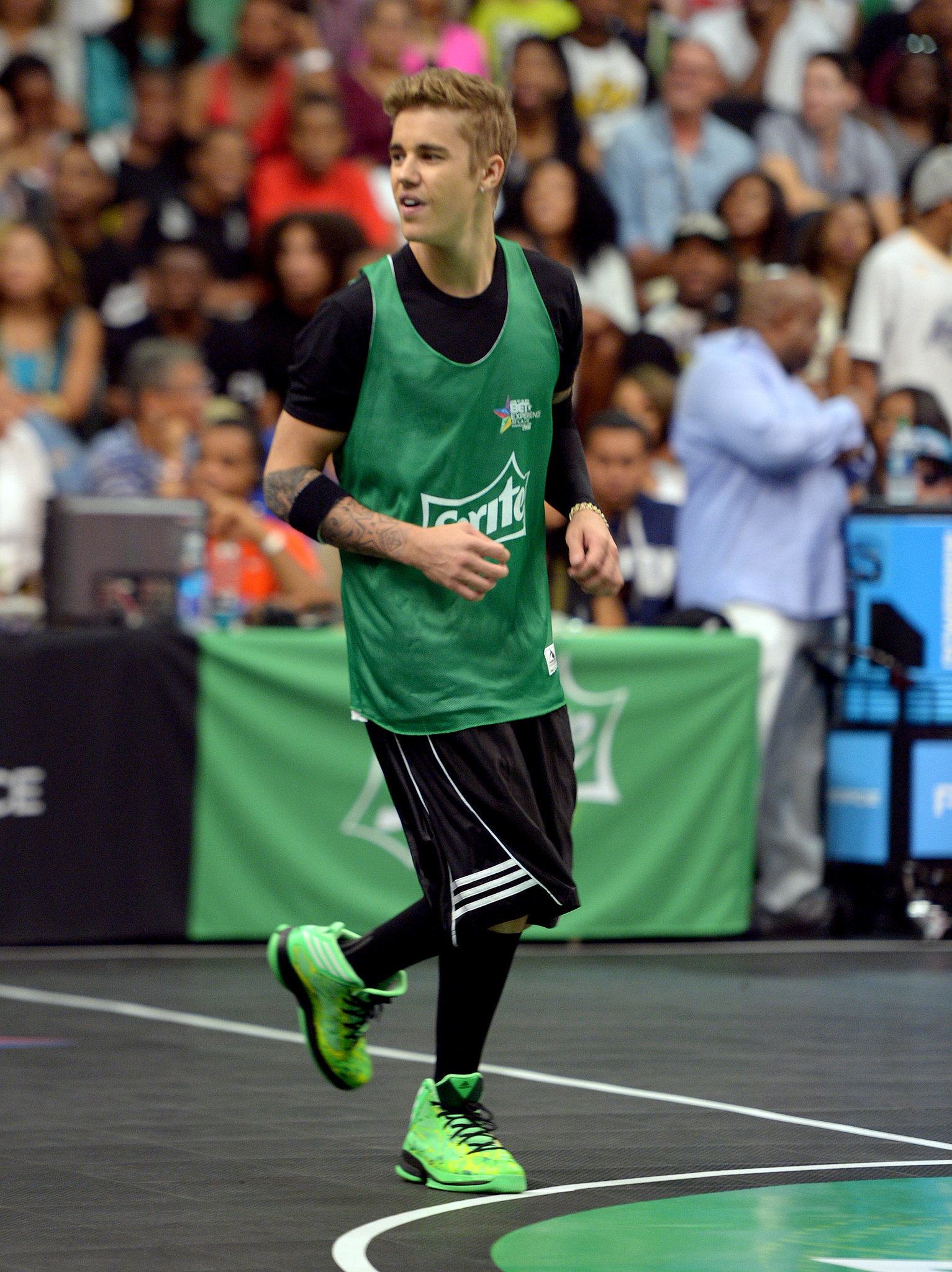 Justin Bieber participated in the Sprite Celebrity Basketball Game in The Weekend's MustSee