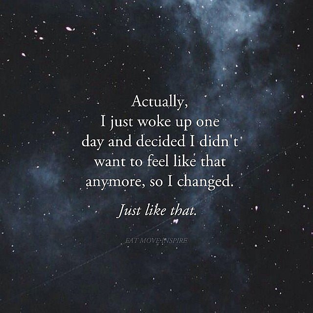 The power is in your hands, and that's the really important thing to