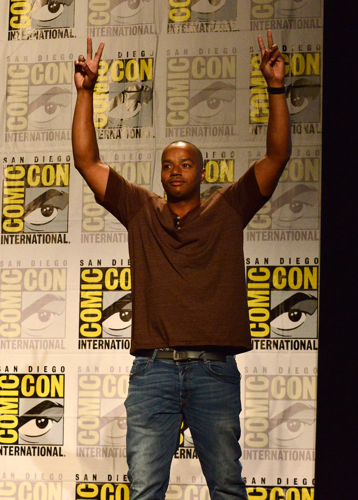 Donald Faison flashed some peace signs at the TV Land panel on Thursday.
Donald Faison flashed some peace signs at the TV Land panel on Thursday.