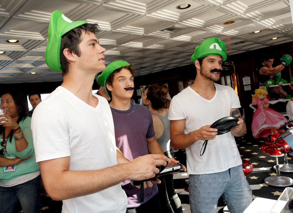 Teen Wolf's Dylan O'Brien, Dylan Sprayberry, and Tyler Posey donned Luigi hats and mustaches on Thursday.
Teen Wolf's Dylan O'Brien, Dylan Sprayberry, and Tyler Posey donned Luigi hats and mustaches on Thursday.