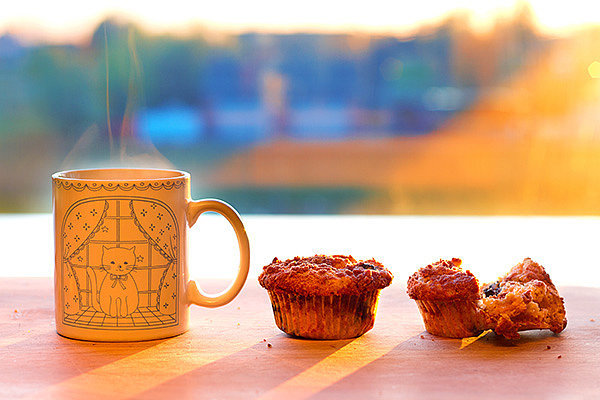 1. 5-Minute Apple-Cinnamon Microwave Muffin Mix the ingredients for this muffin in a mug, pop in the microwave, and enjoy a healthy, properly-portioned muffin in minutes. Using applesauce and almond butter cuts the saturated fat (usually found in large quantities in coffee shop muffins) almost completely out of this recipe. The egg adds a hidden, but important, 6 grams of satiating protein to this easy one-handed breakfast. The protein in eggs provides steady and sustained energy because it does not cause a surge in blood sugar or insulin levels, which can lead to a rebound effect or energy "crash" as blood sugar levels drop.
To Make: Melt 1 tbsp. almond butter in a mug in the microwave on low power. Whisk in 1 egg, 2 tbsp. apple sauce, 1/4 tsp. vanilla extract, and 1 tsp. honey into the mug with the melted almond butter. Stir in 3 tbsp whole grain pastry flour, 1/2 tsp cinnamon, 1/8 tsp baking powder, and a pinch of salt until well combined. Microwave on high for about 1 minute or until set. Let cool and enjoy!
2. Better Breakfast Burrito The trick to keeping everything together in this breakfast burrito is pressing it in a grill or panini maker for a minute or two (don't have one? a waffle iron works great as well!). No meat or eggs are needed for this burrito — the combination of beans and the whole wheat tortilla provides both protein and fiber. Fiber and protein take longer to digest than simple carbohydrates, so they keep you fuller longer and prevent a blood sugar spike and crash that can lead to mid-morning munchies or poor choices at lunch.
To Make: Spread 1/2 cup fat-free refried beans onto one whole wheat tortilla. Top with 1/4 cup shredded cheese, 1 cup baby spinach leaves and 2 tbsp. salsa. Roll up and put on grill (or waffle maker), close the lid and cook 2-3 minutes until tortilla is slightly crispy and everything is sealed together.
Photo: Anna Gorin
1. 5-Minute Apple-Cinnamon Microwave Muffin Mix the ingredients for this muffin in a mug, pop in the microwave, and enjoy a healthy, properly-portioned muffin in minutes. Using applesauce and almond butter cuts the saturated fat (usually found in large quantities in coffee shop muffins) almost completely out of this recipe. The egg adds a hidden, but important, 6 grams of satiating protein to this easy one-handed breakfast. The protein in eggs provides steady and sustained energy because it does not cause a surge in blood sugar or insulin levels, which can lead to a rebound effect or energy "crash" as blood sugar levels drop.
To Make: Melt 1 tbsp. almond butter in a mug in the microwave on low power. Whisk in 1 egg, 2 tbsp. apple sauce, 1/4 tsp. vanilla extract, and 1 tsp. honey into the mug with the melted almond butter. Stir in 3 tbsp whole grain pastry flour, 1/2 tsp cinnamon, 1/8 tsp baking powder, and a pinch of salt until well combined. Microwave on high for about 1 minute or until set. Let cool and enjoy!
2. Better Breakfast Burrito The trick to keeping everything together in this breakfast burrito is pressing it in a grill or panini maker for a minute or two (don't have one? a waffle iron works great as well!). No meat or eggs are needed for this burrito — the combination of beans and the whole wheat tortilla provides both protein and fiber. Fiber and protein take longer to digest than simple carbohydrates, so they keep you fuller longer and prevent a blood sugar spike and crash that can lead to mid-morning munchies or poor choices at lunch.
To Make: Spread 1/2 cup fat-free refried beans onto one whole wheat tortilla. Top with 1/4 cup shredded cheese, 1 cup baby spinach leaves and 2 tbsp. salsa. Roll up and put on grill (or waffle maker), close the lid and cook 2-3 minutes until tortilla is slightly crispy and everything is sealed together.
Photo: Anna Gorin