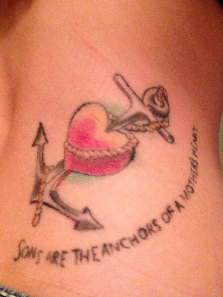 "'Sons are the anchors of a mother's heart,' and my brother designed it. No regrets!" — Jennifer Callihan
"'Sons are the anchors of a mother's heart,' and my brother designed it. No regrets!" — Jennifer Callihan
