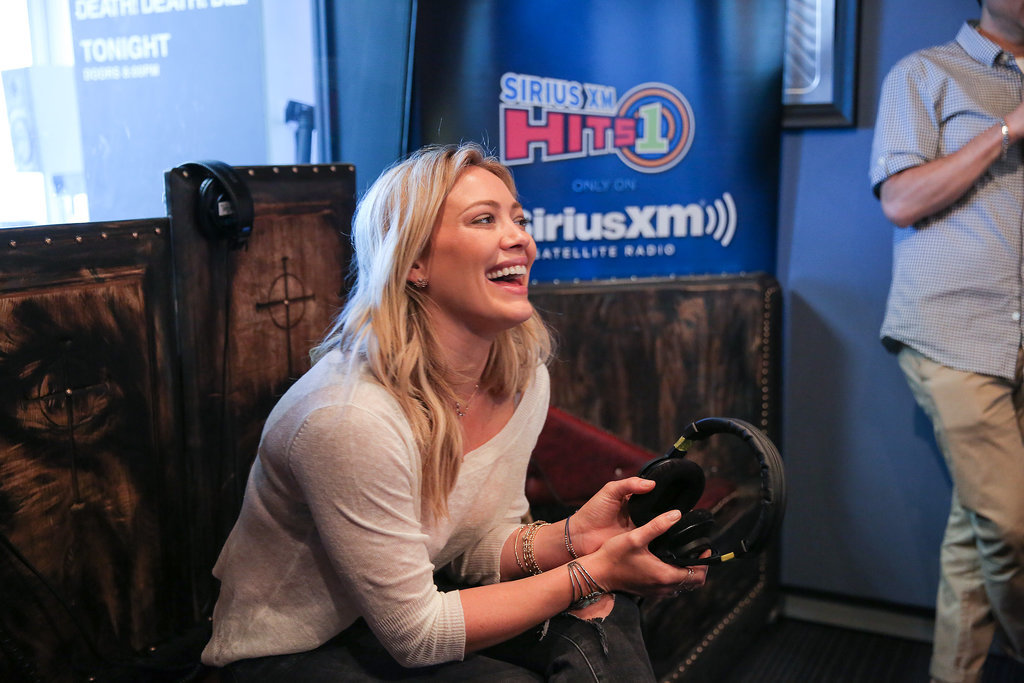 Hilary Duff let out a laugh while visiting Sirius Radio in LA on Wednesday.
Hilary Duff let out a laugh while visiting Sirius Radio in LA on Wednesday.