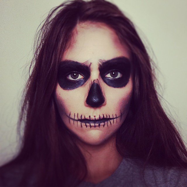 Skeleton Face 40+ Easy Halloween Costumes For Lazy - Simple Easy Halloween Makeup Skeleton Face 40+ Easy Halloween Costumes For Lazy - Simple Easy Halloween Makeup
