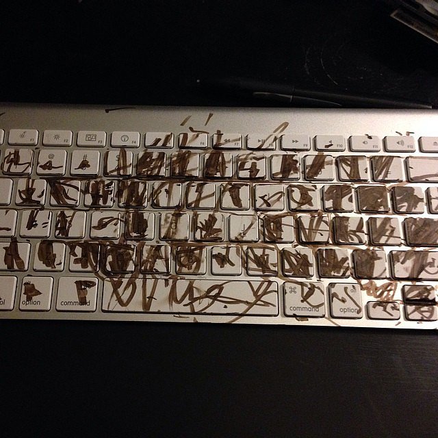 Never, ever leave a sharpie unattended.