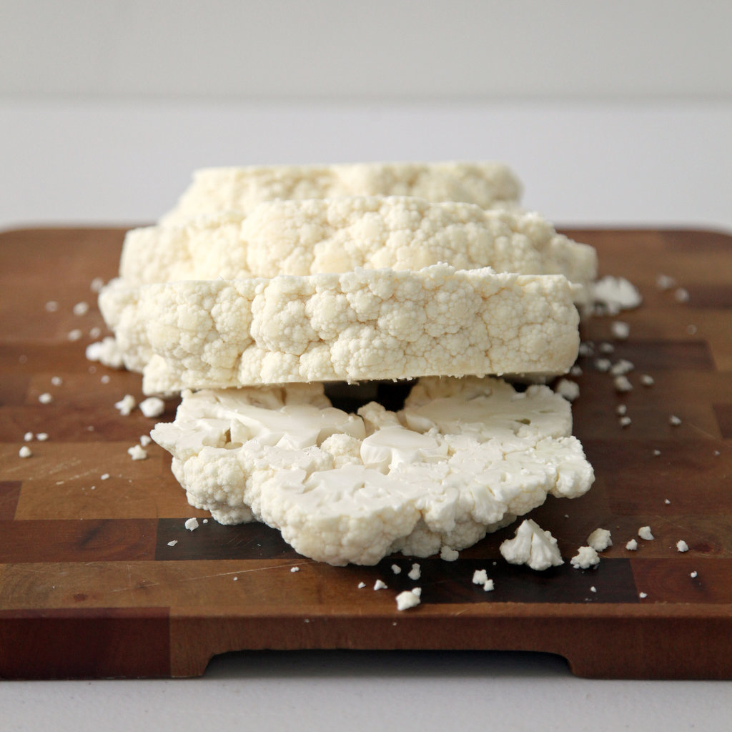 Cutting Cauliflower Steaks Cutting Cauliflower Steaks