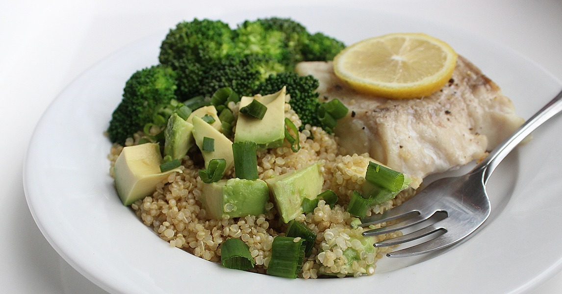 Fish and Quinoa Salad Recipe POPSUGAR Fitness