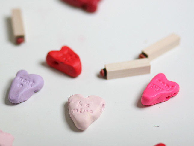 DIY Stamped Conversation Hearts DIY Stamped Conversation Hearts