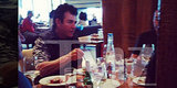 'Papa John' Caught Eating Pizza -- With A Fork! 'Papa John' Caught Eating Pizza -- With A Fork!