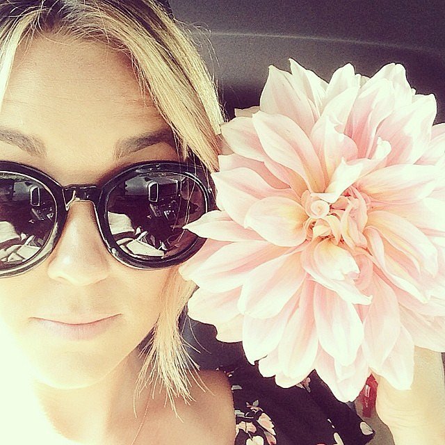 LC showed off a huge dahlia she planted in her garden.
LC showed off a huge dahlia she planted in her garden.