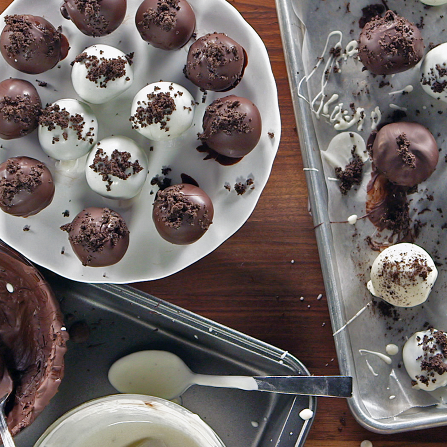 NoBake Oreo Truffle Recipe Food Video POPSUGAR Food